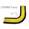 Kable Kontrol Cable Ramp, 2.16 in H, 35.43 in L, 19.685 in W, 5 Channel, Polyurethane/Rubber, Black, Yellow CP9988 - alternate 9